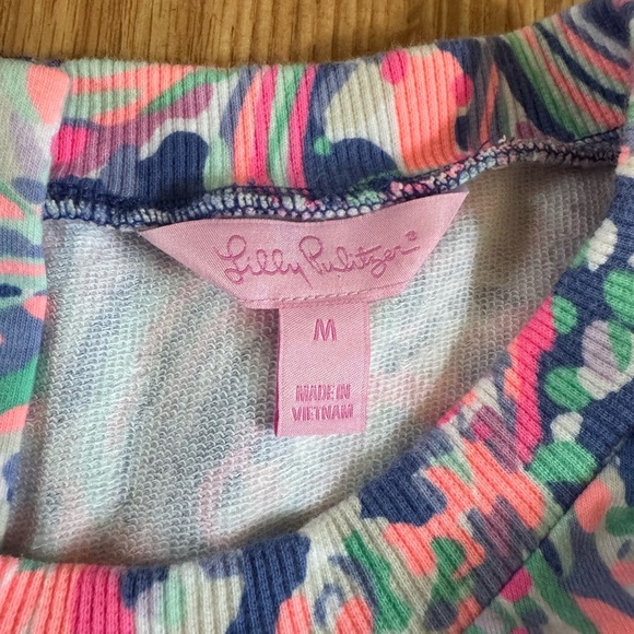 Lilly Pulitzer Blue and Pink Crop Top - Picture 2 of 4